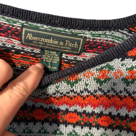Abercrombie & Fitch Vintage Fair Isle Crewneck - Picture 3 of 4